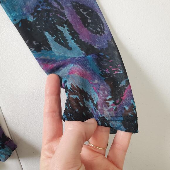 Y2K Fairy Grunge Whimsigoth INC Shirt Womens Large Blue Purple Abstract - Picture 4 of 7